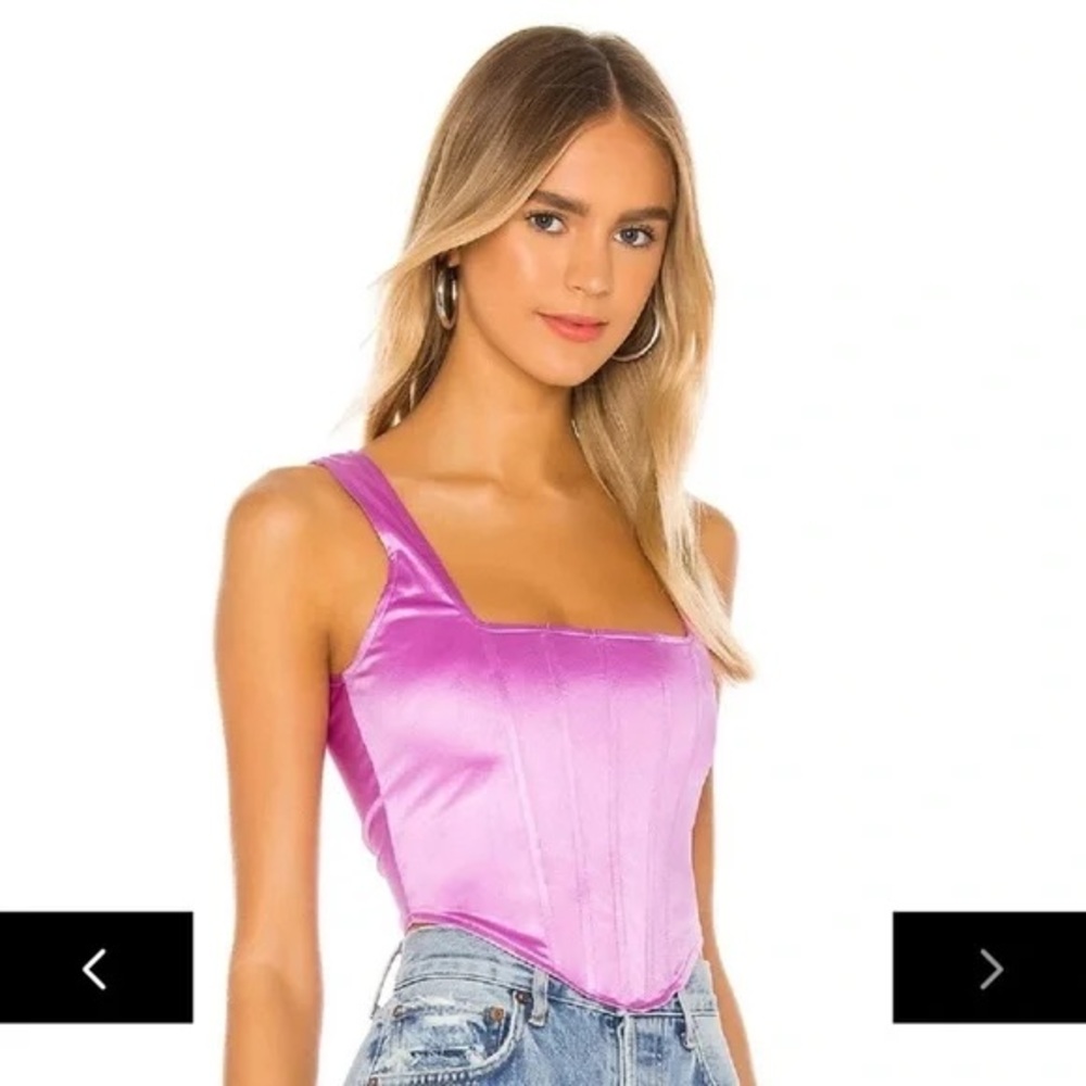 Satin Pink Corset Top